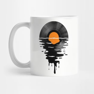 Vinyl LP Music Record Sunset Orange Mug